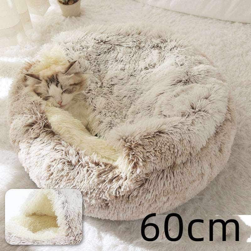 Luxurious 2 in 1 Pet Bed with Warmth, Style, and Comfort for Cats and Dogs