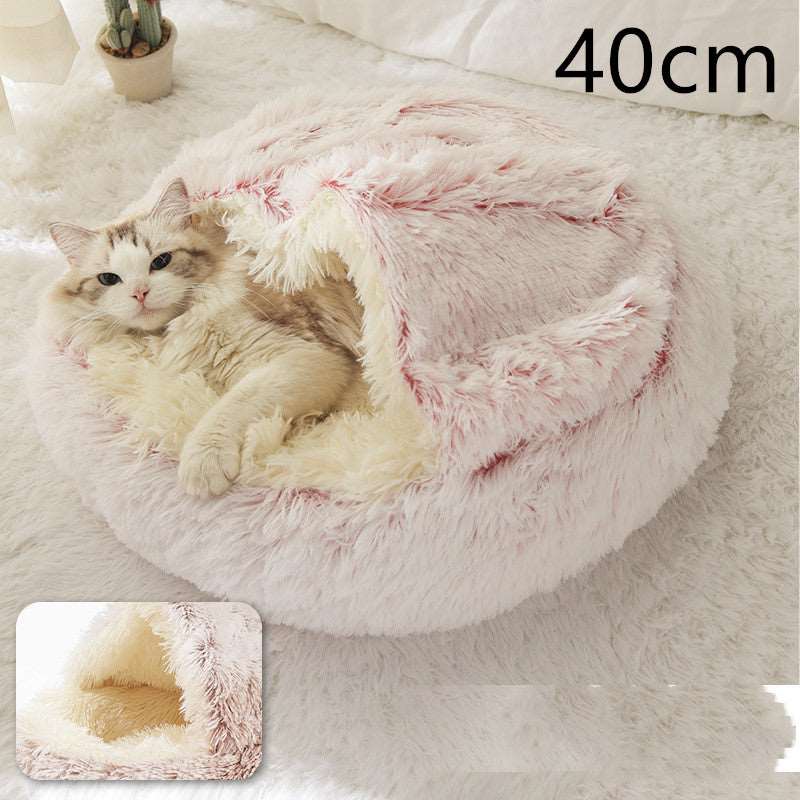 Luxurious 2 in 1 Pet Bed with Warmth, Style, and Comfort for Cats and Dogs