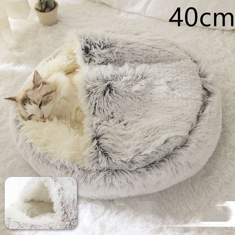 Luxurious 2 in 1 Pet Bed with Warmth, Style, and Comfort for Cats and Dogs