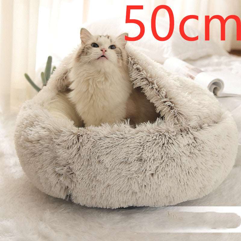 Luxurious 2 in 1 Pet Bed with Warmth, Style, and Comfort for Cats and Dogs