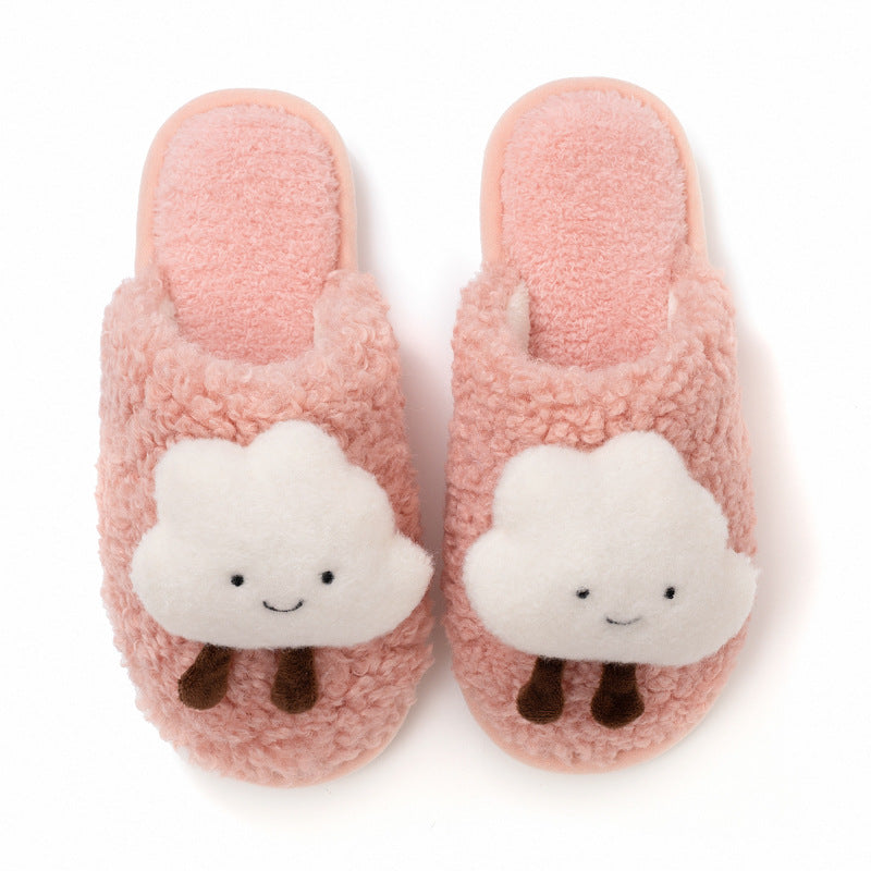 Girly Cloud Cute Plush Cotton Slippers