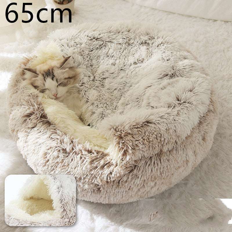 Luxurious 2 in 1 Pet Bed with Warmth, Style, and Comfort for Cats and Dogs