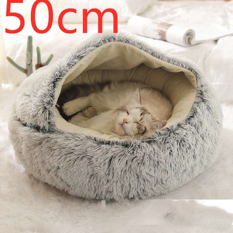Luxurious 2 in 1 Pet Bed with Warmth, Style, and Comfort for Cats and Dogs