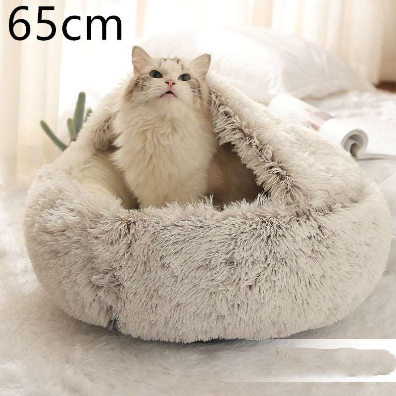 Luxurious 2 in 1 Pet Bed with Warmth, Style, and Comfort for Cats and Dogs