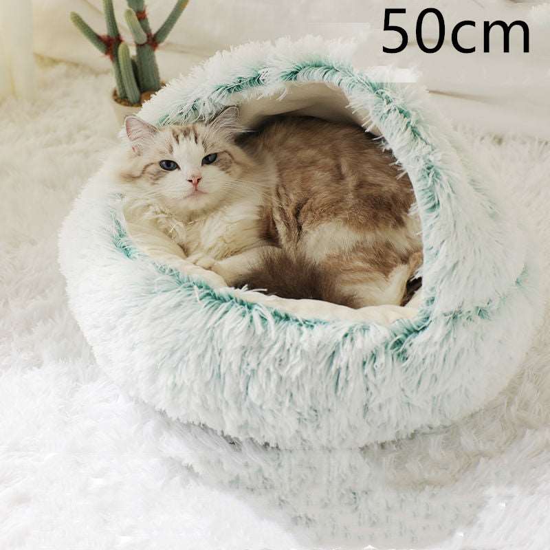 Luxurious 2 in 1 Pet Bed with Warmth, Style, and Comfort for Cats and Dogs
