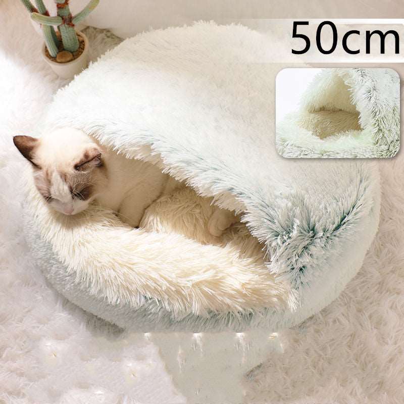 Luxurious 2 in 1 Pet Bed with Warmth, Style, and Comfort for Cats and Dogs
