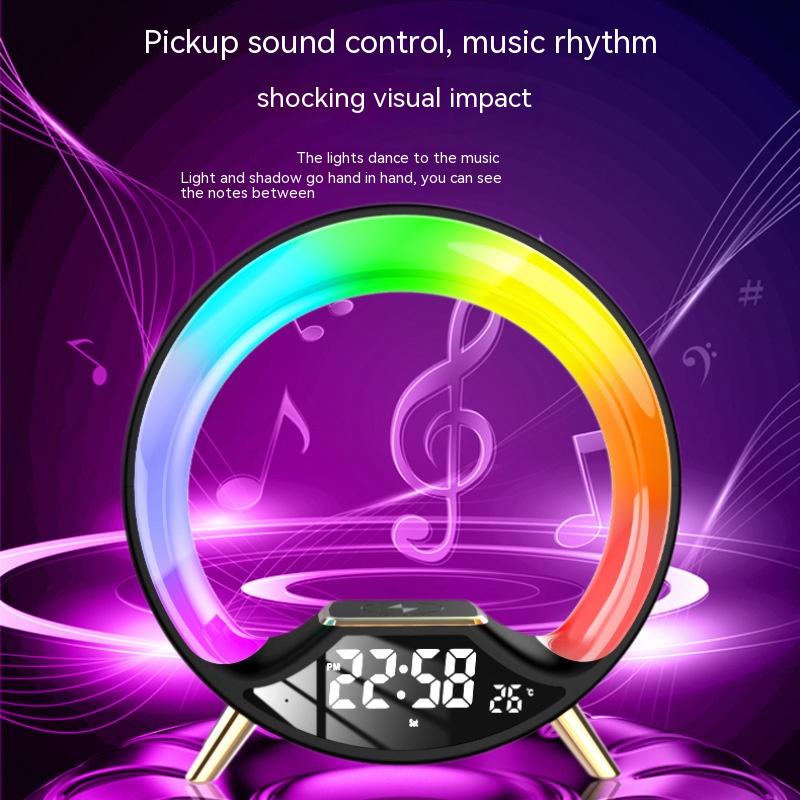 3 in 1 O-Shaped Wireless Charging Multifunctional Bluetooth Speaker Night Light and Office Home Decoration at acheckbox A perfect gift for christmas halloween thanksgiving black friday New year holiday