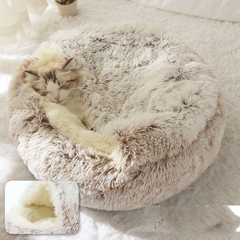 Luxurious 2 in 1 Pet Bed with Warmth, Style, and Comfort for Cats and Dogs