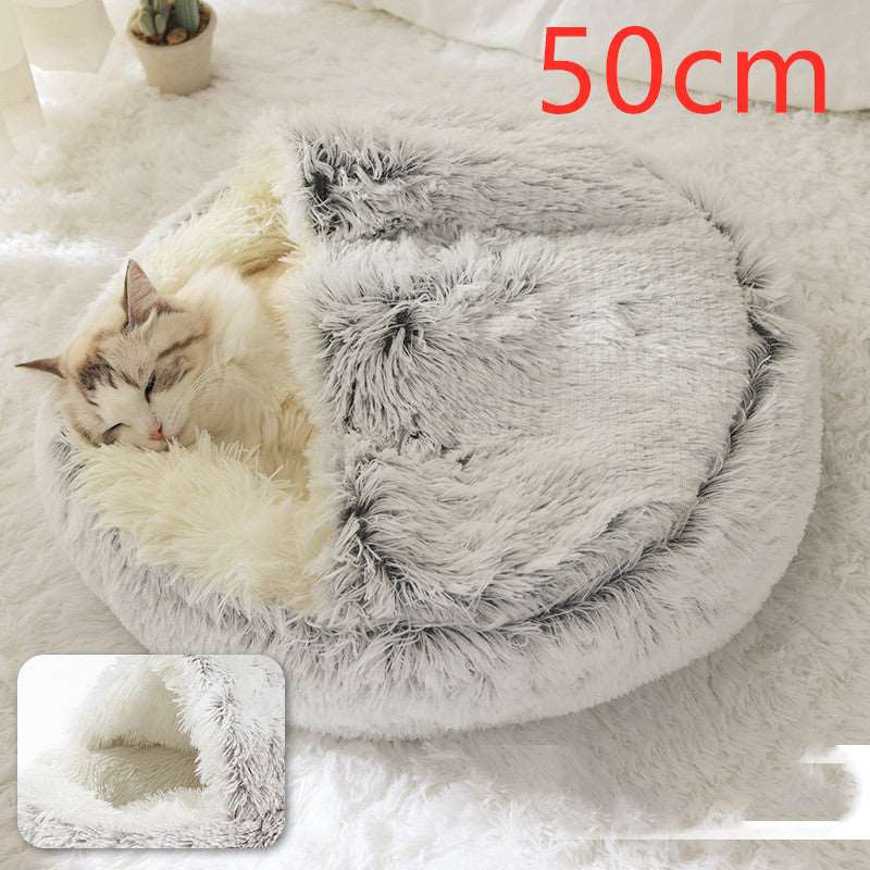 Luxurious 2 in 1 Pet Bed with Warmth, Style, and Comfort for Cats and Dogs