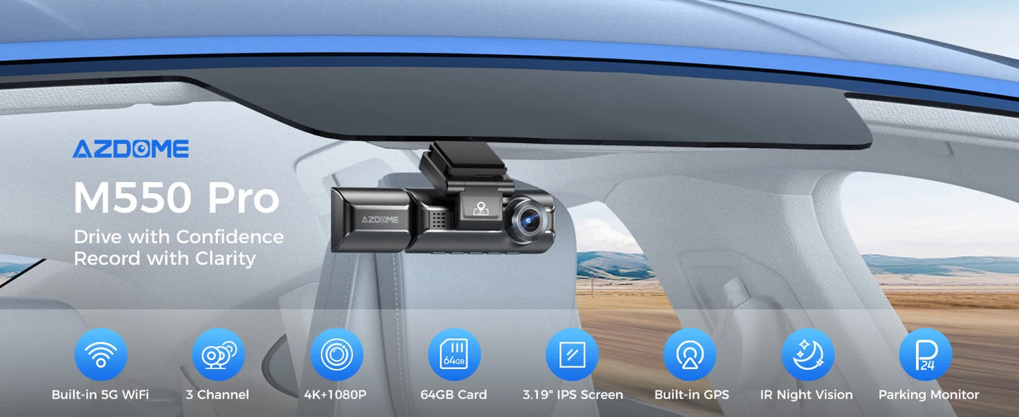 4k and 2k Pro car dash cam