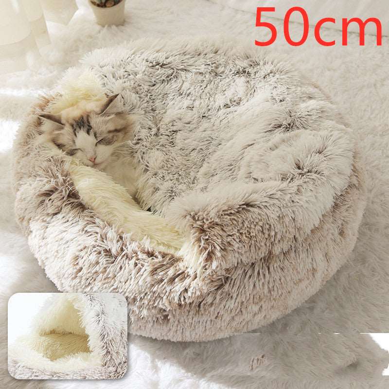 Luxurious 2 in 1 Pet Bed with Warmth, Style, and Comfort for Cats and Dogs
