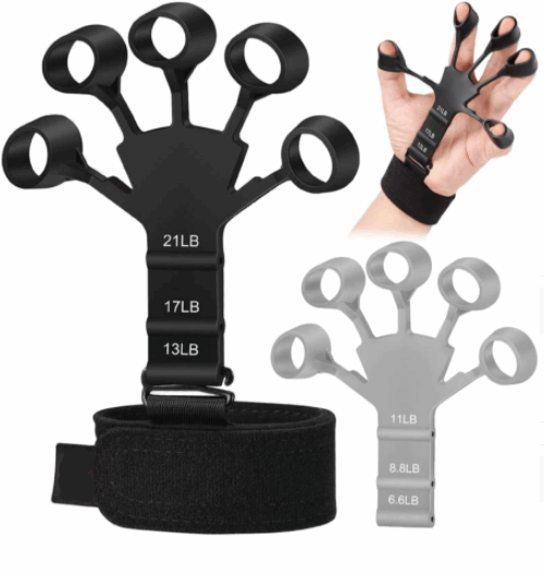 6 Resistance Levels Steady Progress with Silicone Guitar Finger Exerciser
