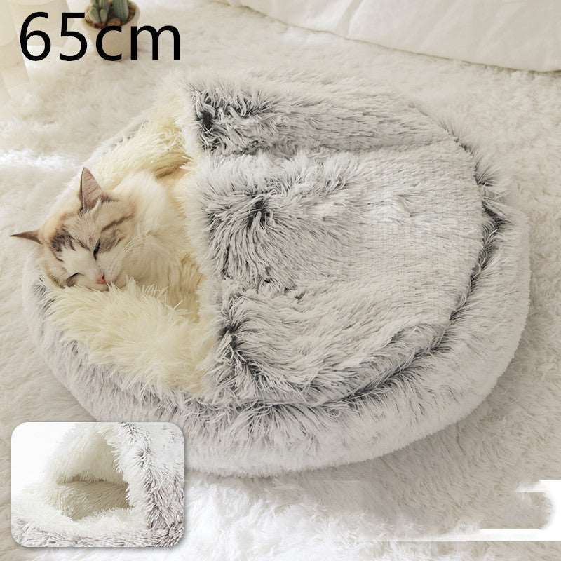 Luxurious 2 in 1 Pet Bed with Warmth, Style, and Comfort for Cats and Dogs