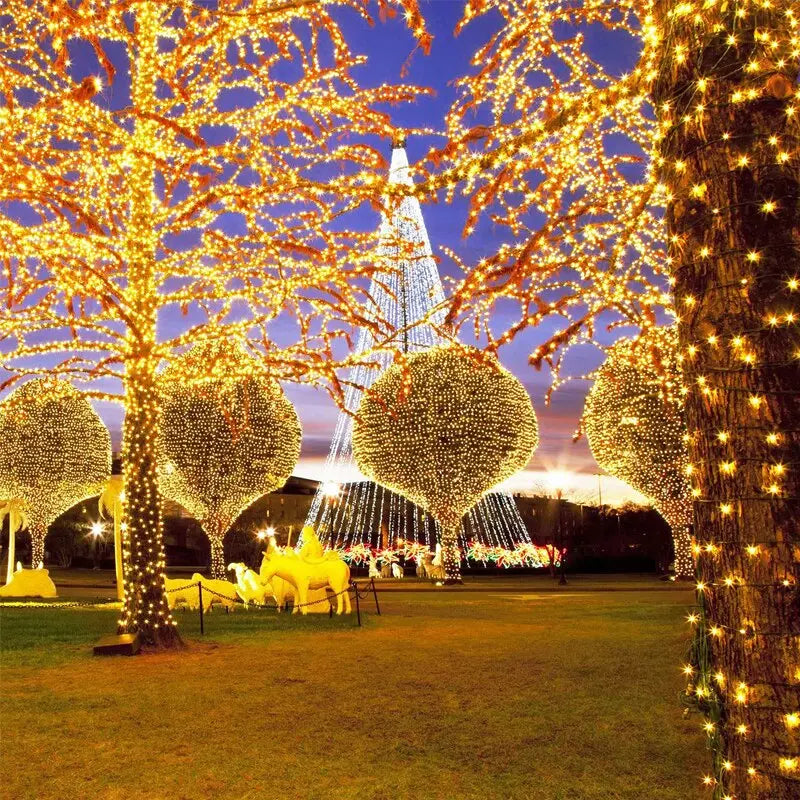 7m 12m 22m 32m Solar LED Fairy String Light Outdoor Waterproof 8 Modes Street Garland for Party Wedding Christmas Decoration Lamp at acheckbox