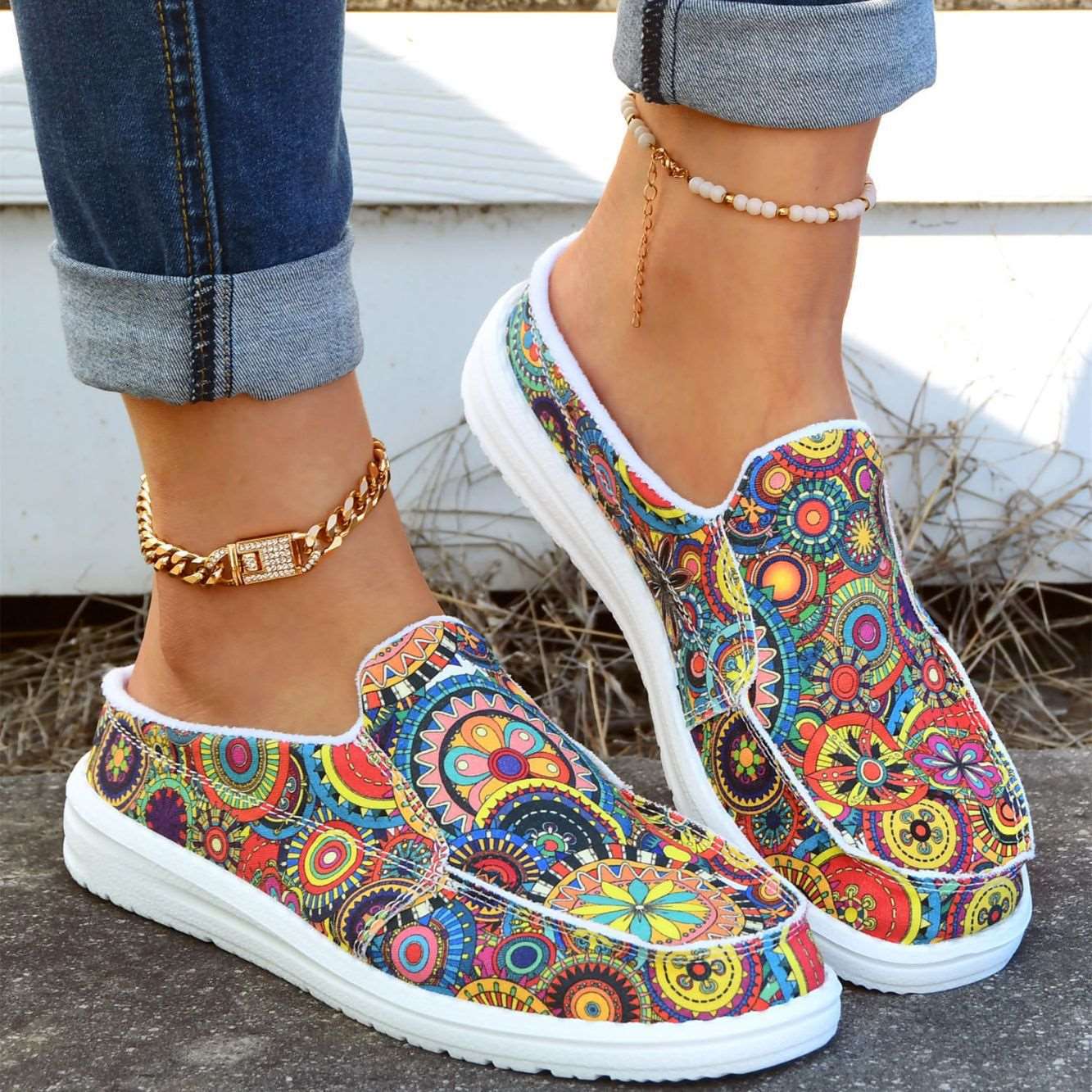 Floral Elegance Stylish Slippers