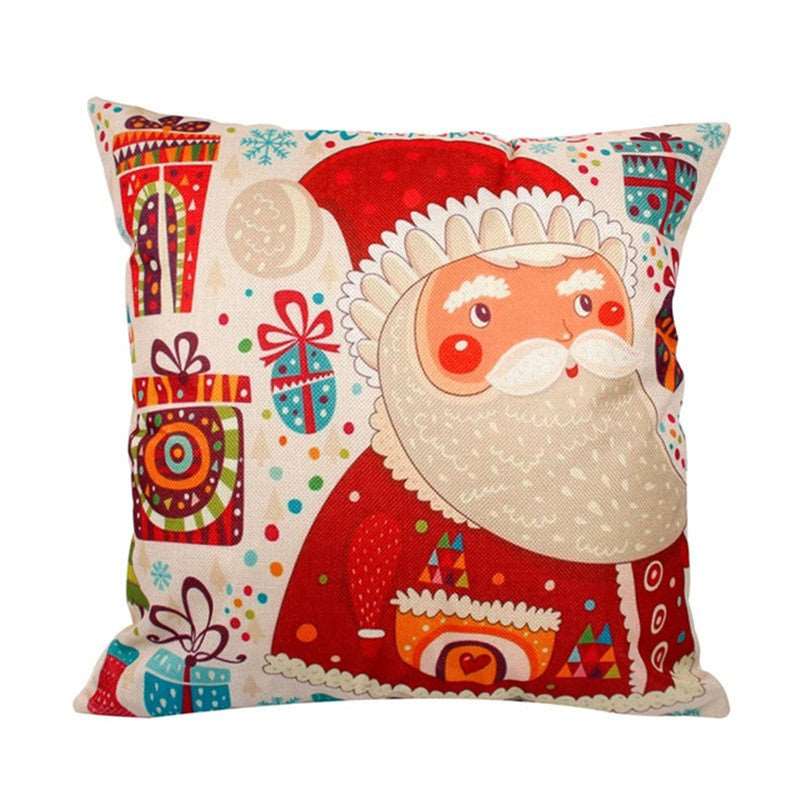 High Quality Festive Christmas Linen Pillowcase