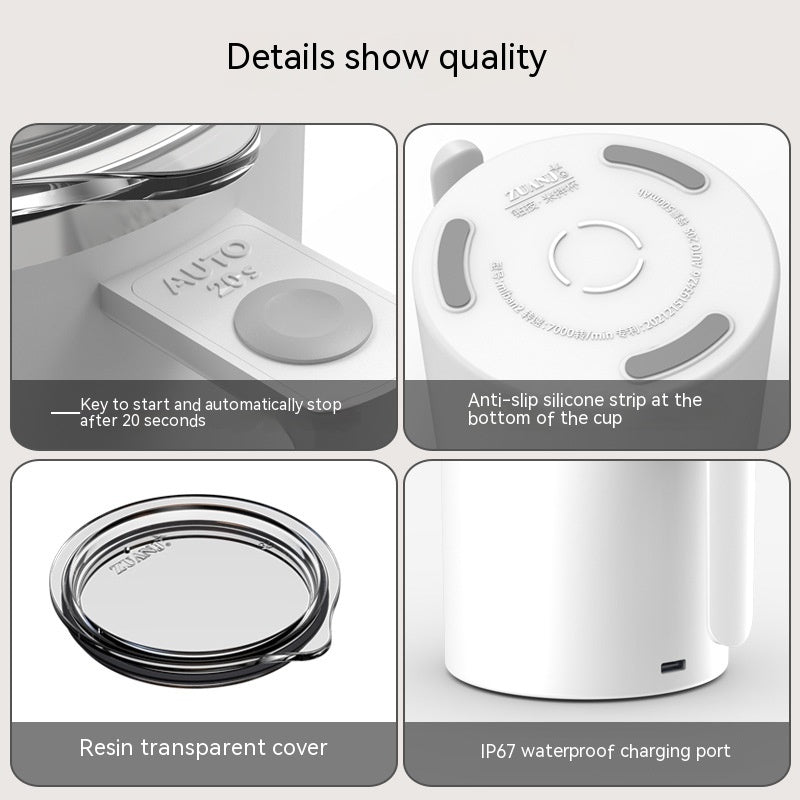 Portable Smart Rust Free Stainless Steel Self Stirring Coffee Drink Mug