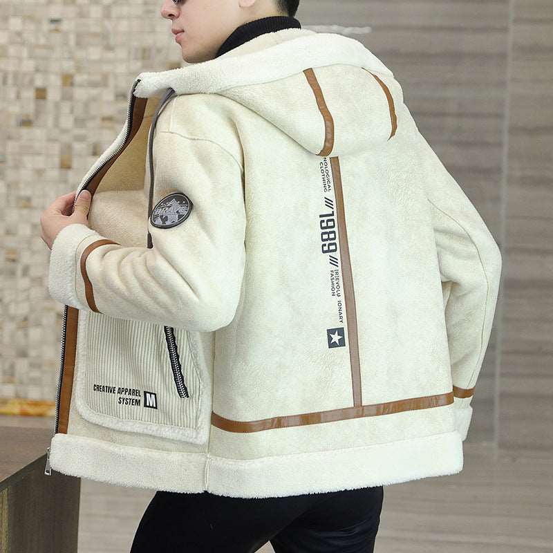 Beige, Black, and Coffee Options in Men's Fur Coat
