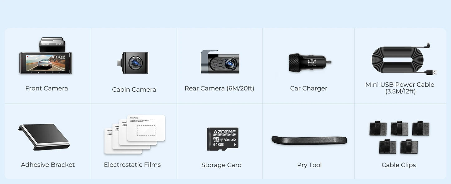 Car dash cam accessories