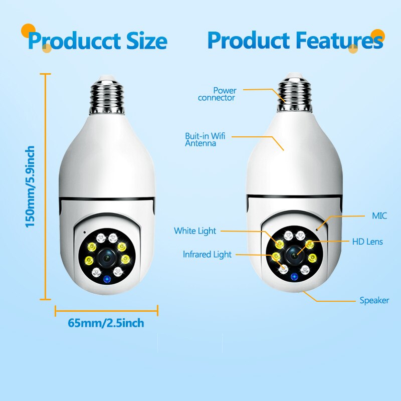 Cloud Storage and Micro SD Flexibility Bulb Camera