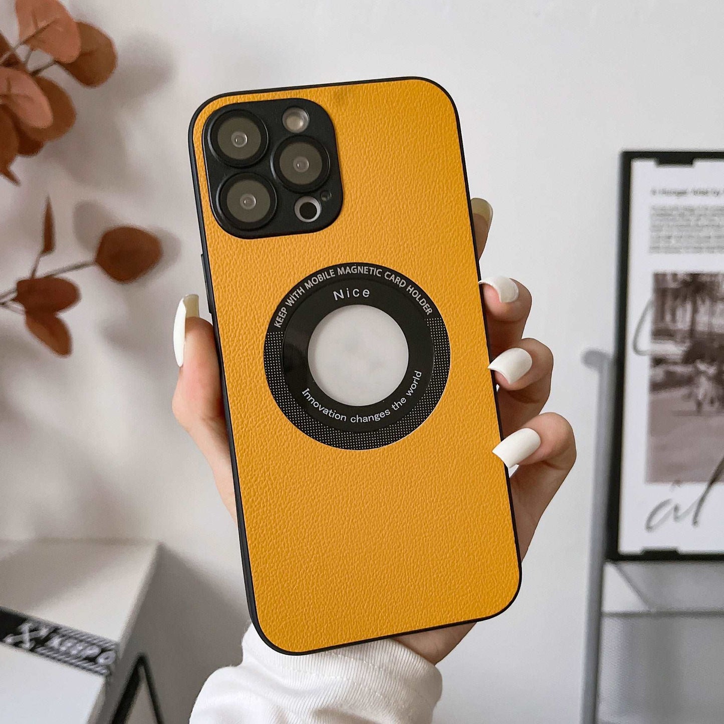Customizable Business Logo Phone Case, Trendy Phone Cases for iPhone, Environmentally Friendly Leather Phone Case