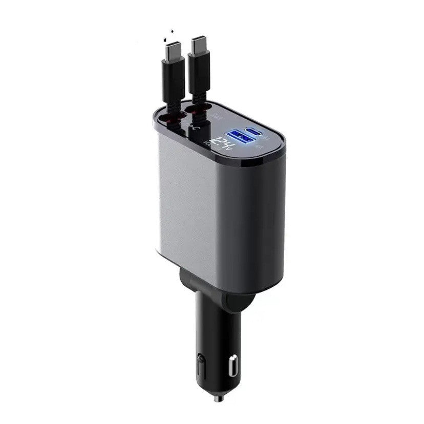 Efficient 300% Faster Charging - Cigarette Lighter USB Charger for Mobile Devices on the Go