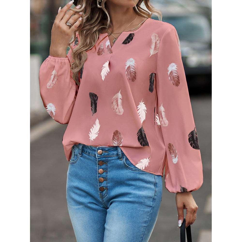 Elegant Long Lantern Sleeves Polo Comfort