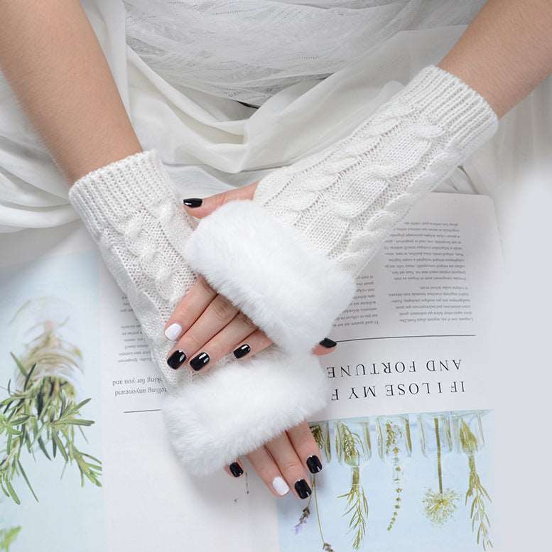 Elegant half-finger gloves for outdoor activities Versatile winter gloves with jacquard pattern. Perfect gift for chriastmas thanksgiving halloween black friday holidays any ocassion at acheckbox