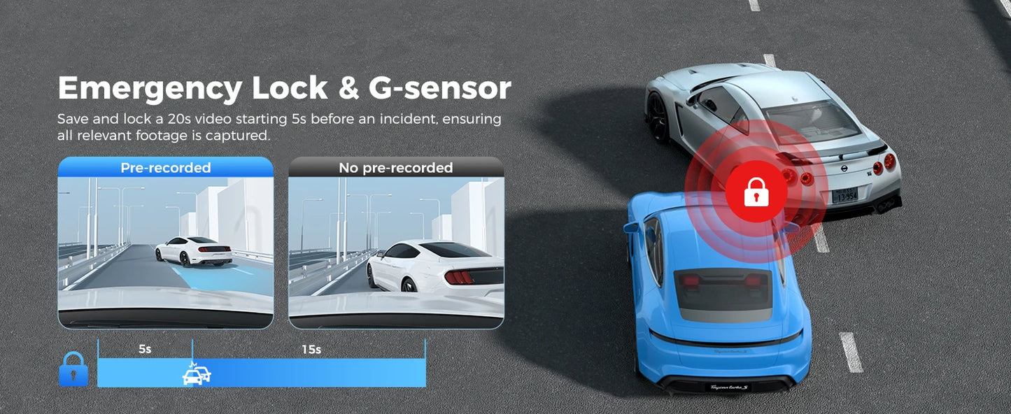 Emergency Lock & G sensor Car dash cam