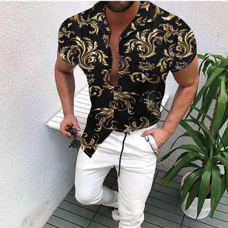 European and American Fusion Stylish Men's Short Sleeves