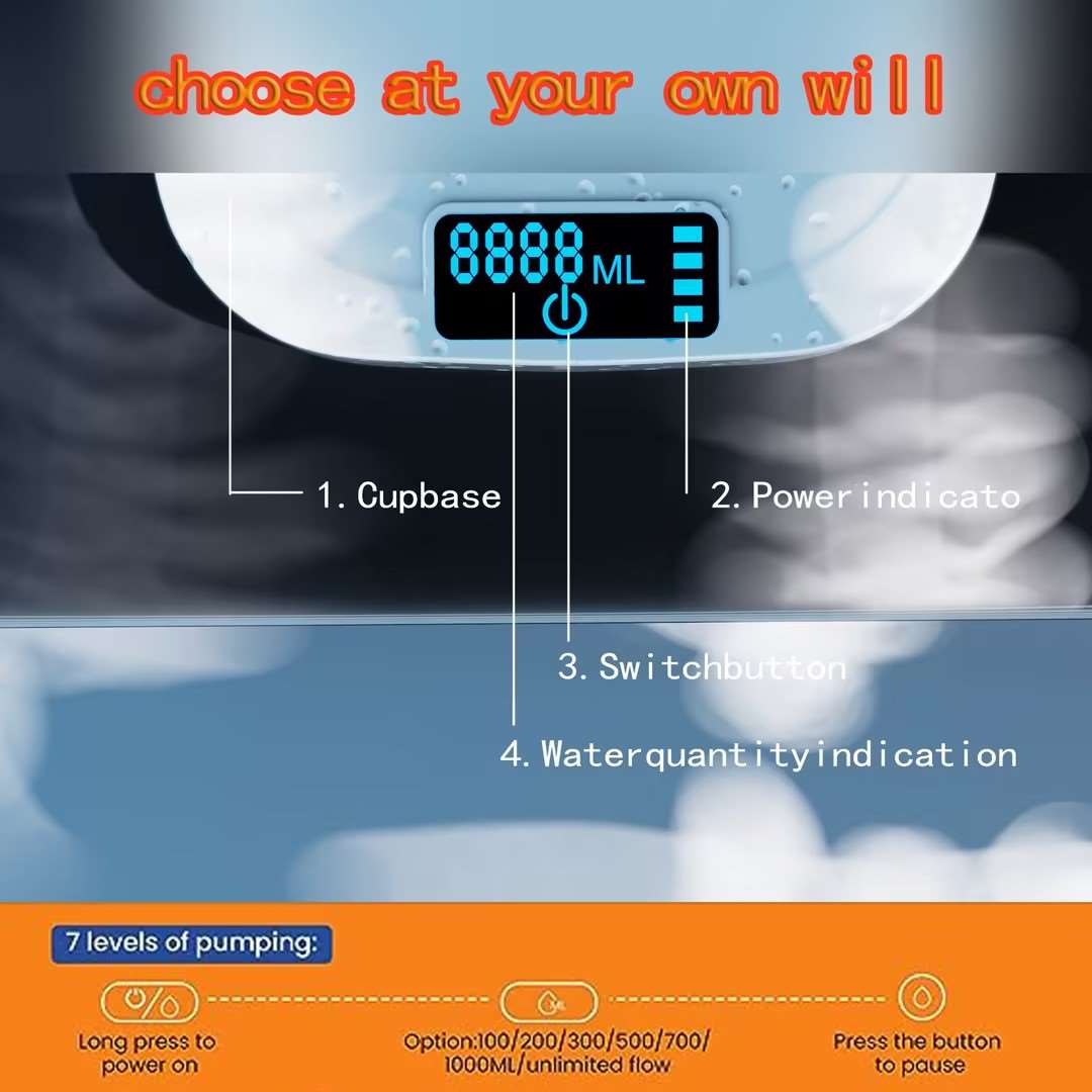 Hands-Free Hydration Pump Type-C Charging Convenience