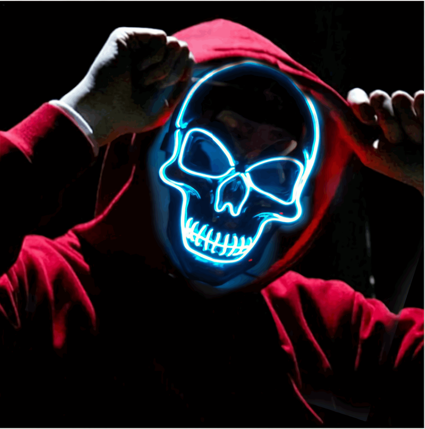 Adjustable LED Cold Light Glowing Mask for Halloween