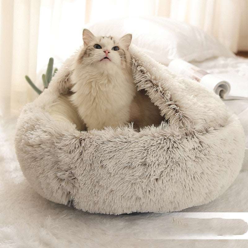 Luxurious 2 in 1 Pet Bed with Warmth, Style, and Comfort for Cats and Dogs
