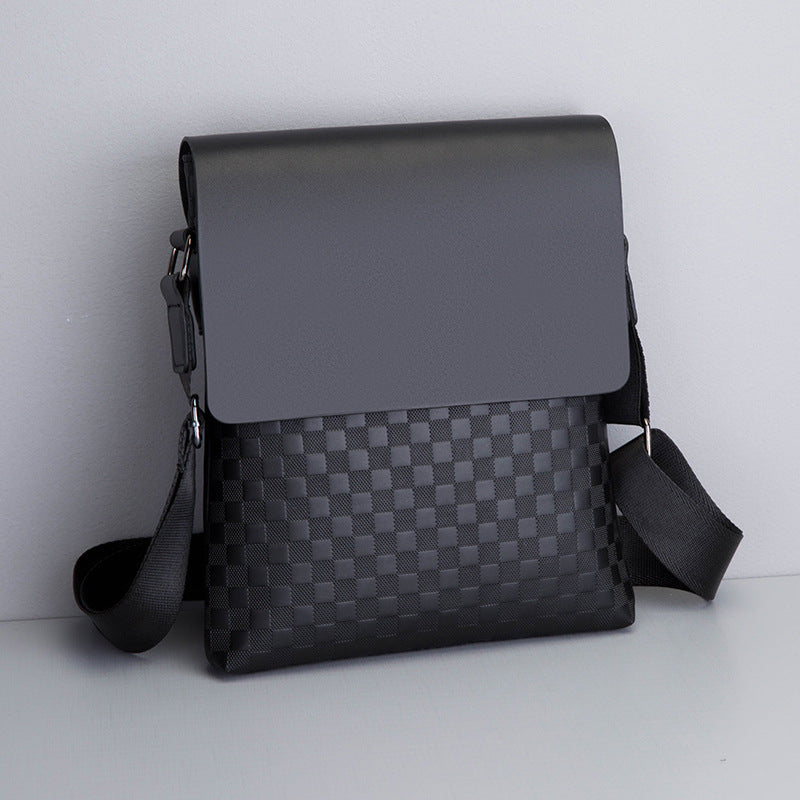 Men's Crossbody Bag in Classic Black and Dark Brown at www.acheckbox.com perfect as gift