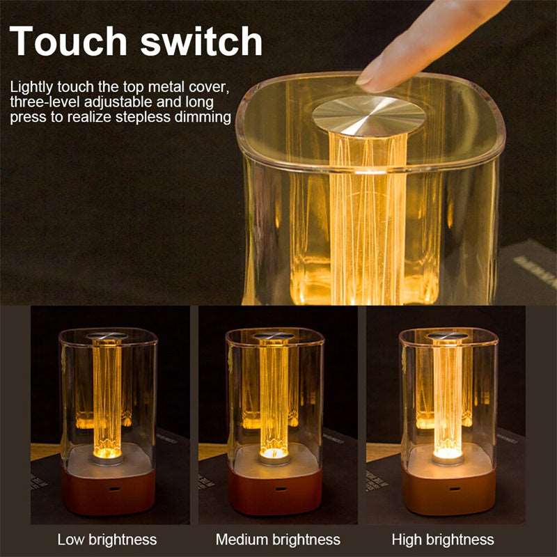 New LED Touch Atmosphere Light USB Charging Eye Protection Bedside Bedroom Lamp Bar Restaurant Garden Decoration Night Light at acheckbox. Perfect gift for christmas halloween thanksgiving black friday holiday Father's d