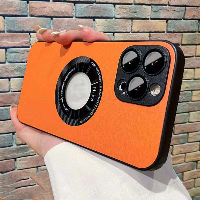 Non-Apple Brand Products, Perfect Fit for iPhone 15 Pro, iPhone Case with Business Logo Hole, MagSafe Compatible iPhone Case, Lens Protector for iPhone, Soft and Shockproof iPhone Cover
