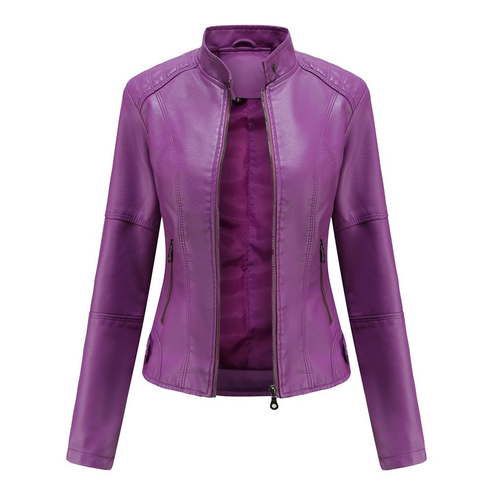 Non-Iron Large Size Leather Jacket - Effortless Style