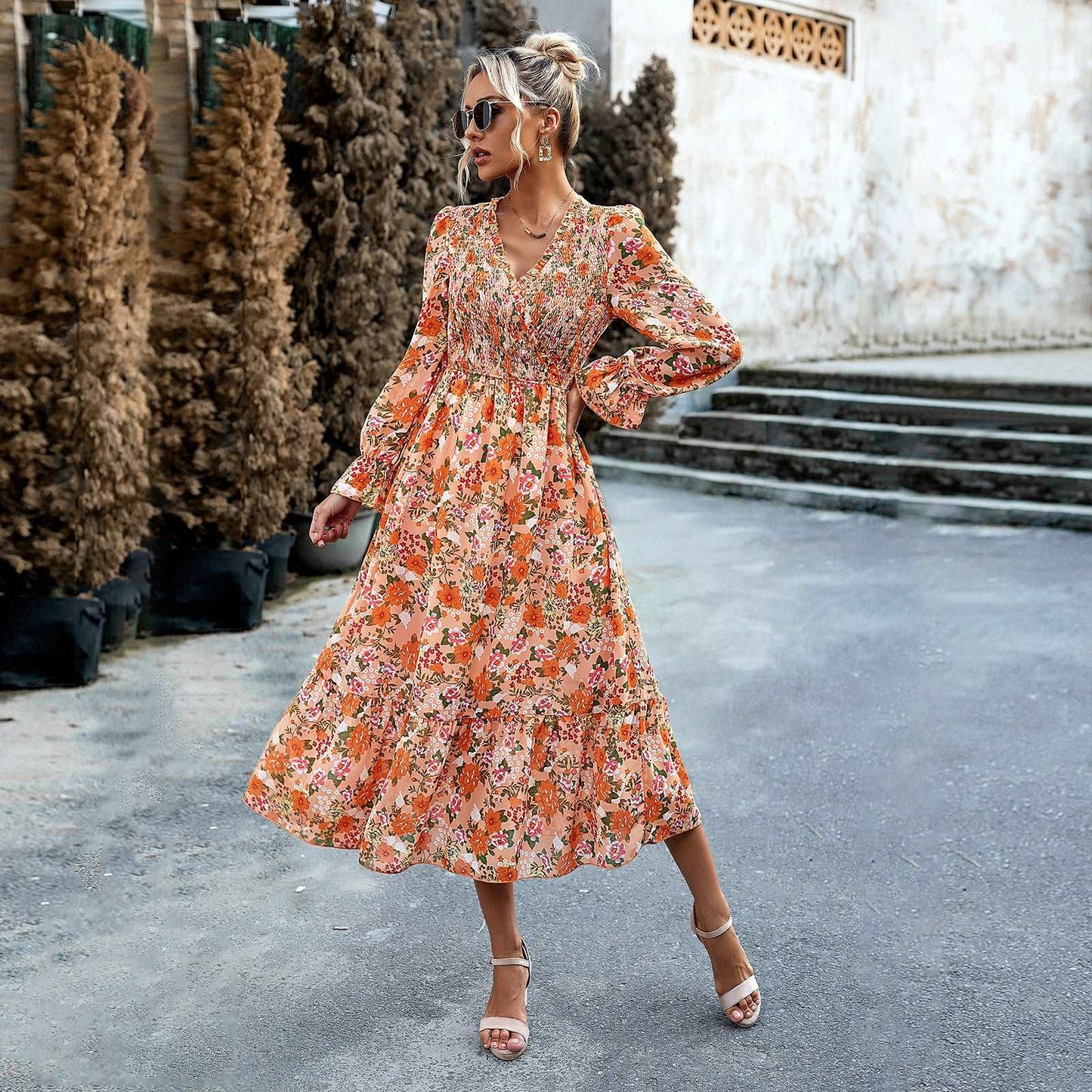 Pearl Chiffon Dress with Timeless Beauty