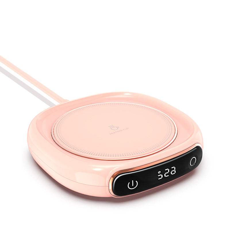 Portable Mug Heating Coffee Mug Cup Warmer Cup Pink Heater Warm Mat Milk Tea Water Heating Pad Constant Temperature Coaster for Home at acheckbox. Perfect gift for halloween Thanksgiving black friday christmas