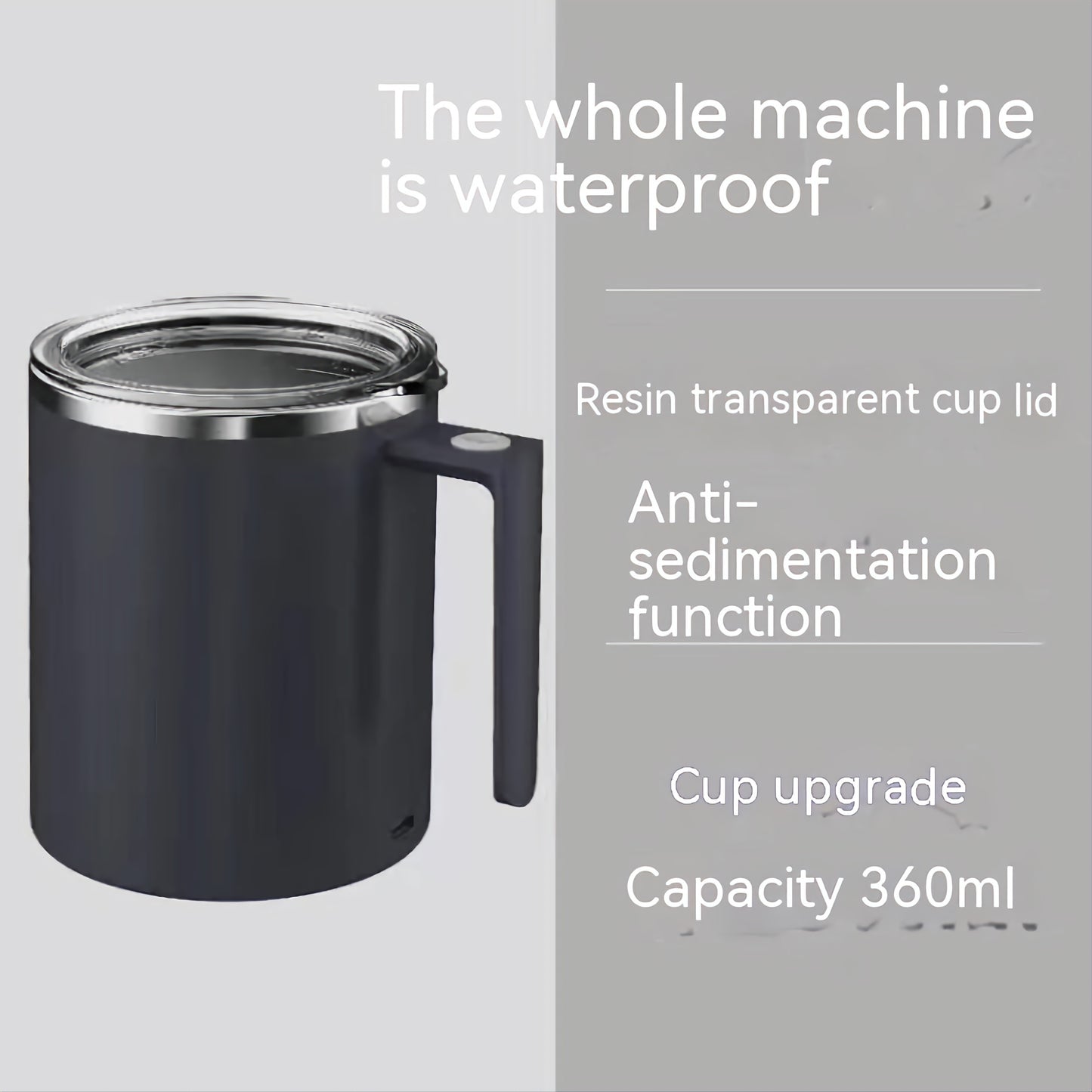 Portable Smart Rust Free Stainless Steel Self Stirring Coffee Drink Mug