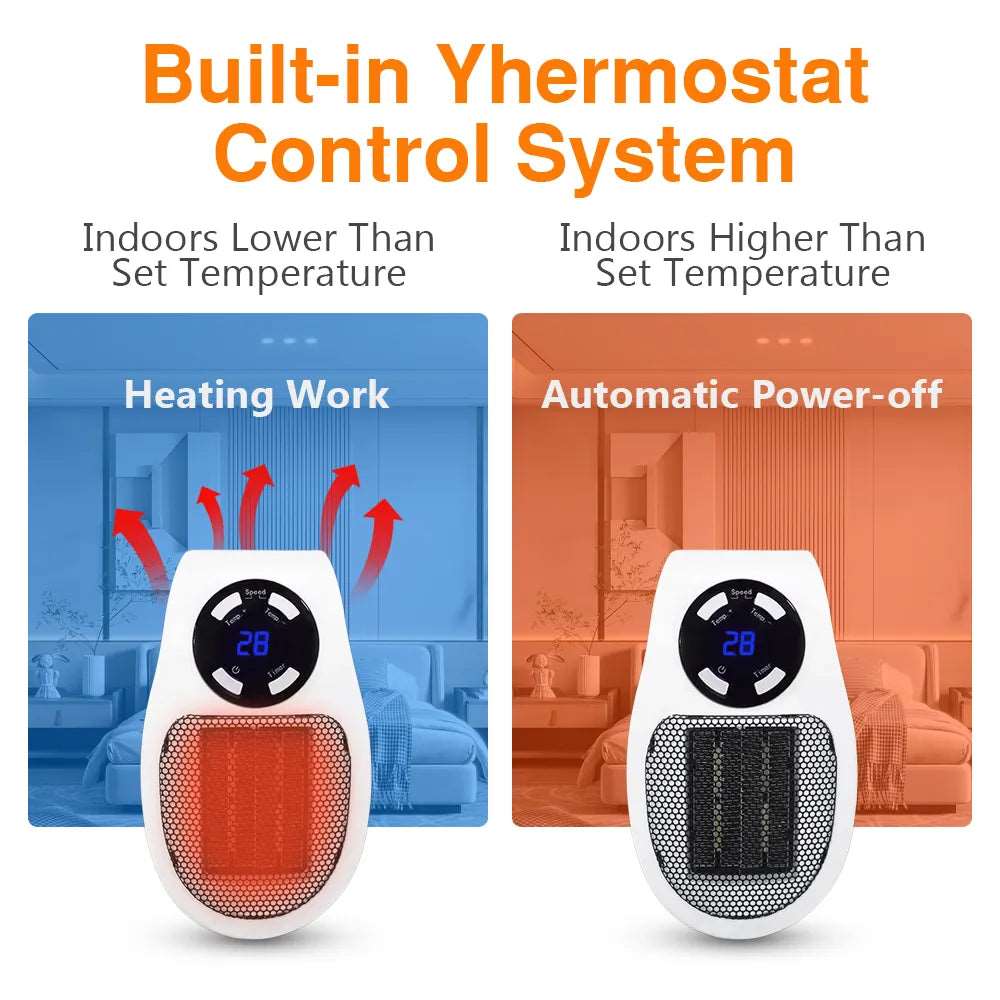 Portable remote controllled electric heater for small space desktop perfect gift for christmas thanksgiving black friday halloween all holiday ocassions at acheckbox