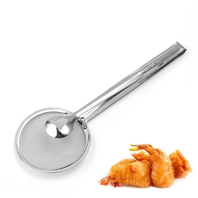 Stainless Steel Oil Scoop and Strainer