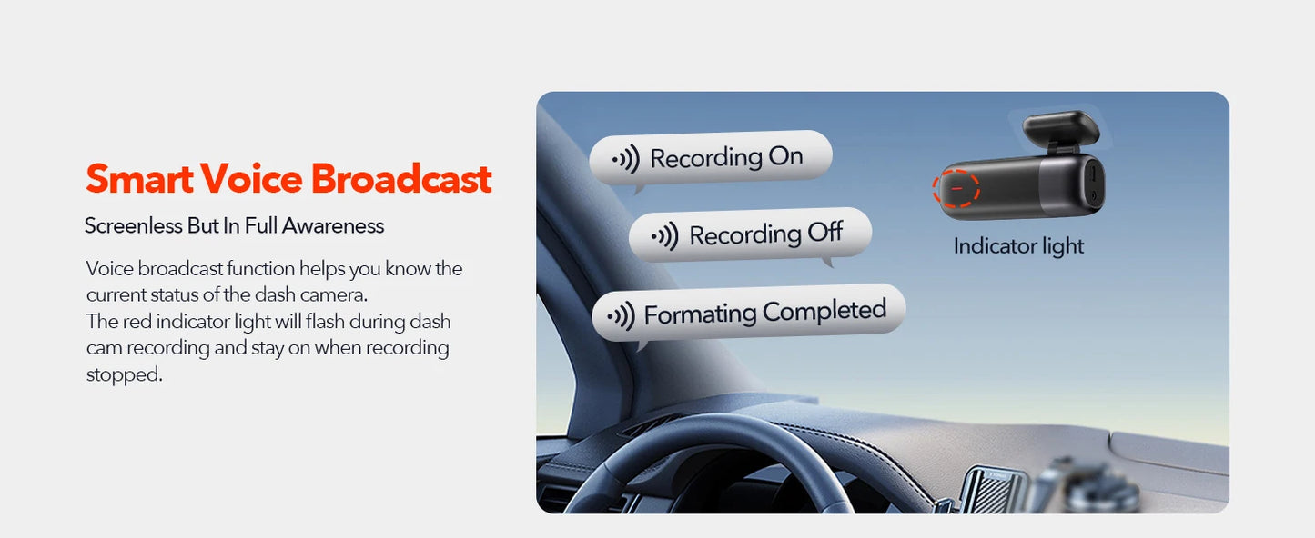 Smart video broadcast car dash cam