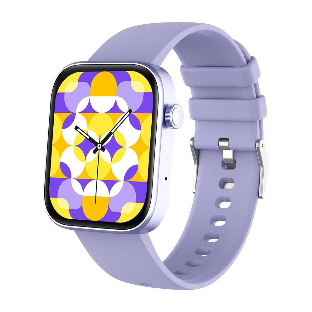 Sports purpl smartwatch with full color TFT screen impressive battery life, comprehensive health monitoring, IP67 waterproof design, and remote control selfie, companion for fitness and daily life at acheckbox holiday gift