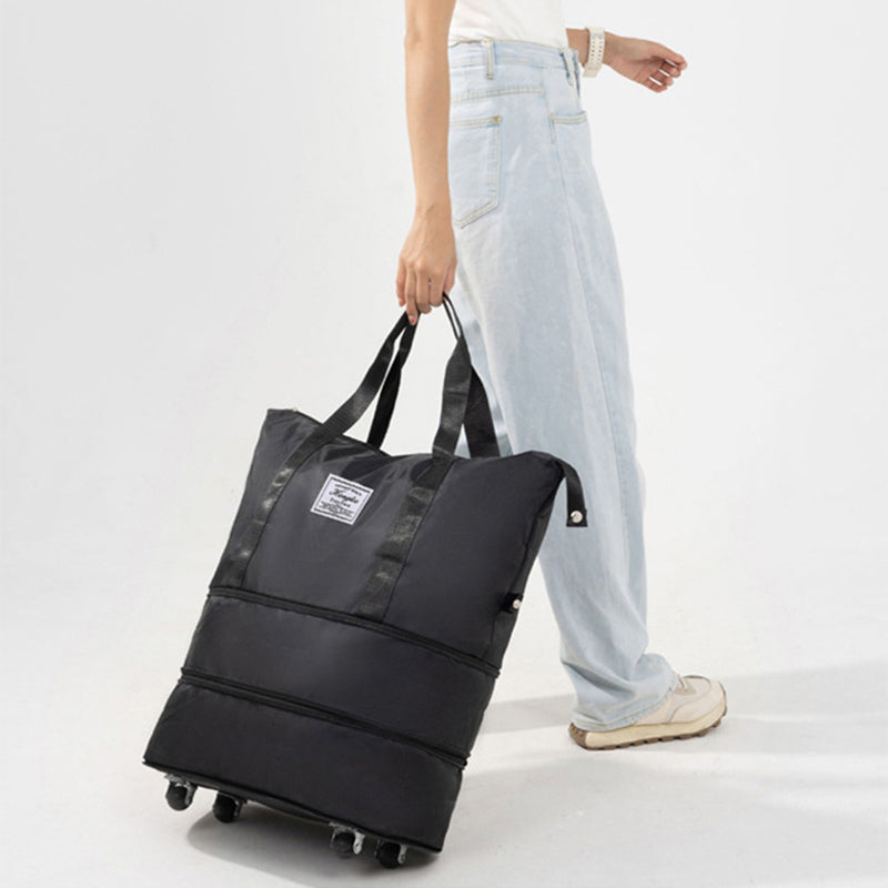 Travel Bag Universal Wheel Bag Dry and Wet Separation Bag Fitness Yoga Shoulder Bag Sports Fitness Handbag Large Capacity Travel Bag Womens Fashionable Bag Nylon Travel Bag Stylish Handbag Double Layer Storage Bag 3