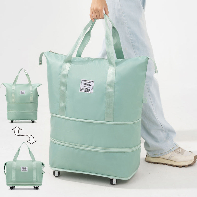 Travel Bag Universal Wheel Bag Dry and Wet Separation Fitness Yoga Shoulder Sports Fitness Handbag Large Capacity Travel Bag Womens Fashionable Nylon Travel Stylish Double Layer Storage Bag www.acheckbox.com