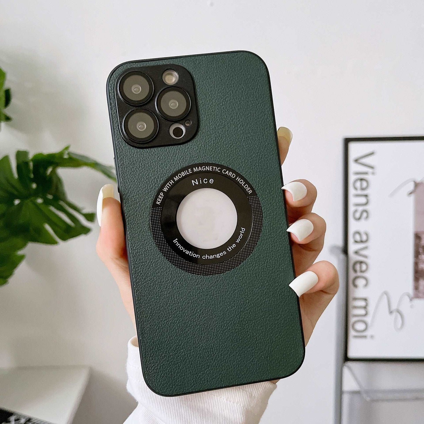 Unique Style and Personality, Statement Phone Case, Unparalleled Protection, Magnetic Suction Capabilities, Crafted with Precision, High-Quality Imitation Leather