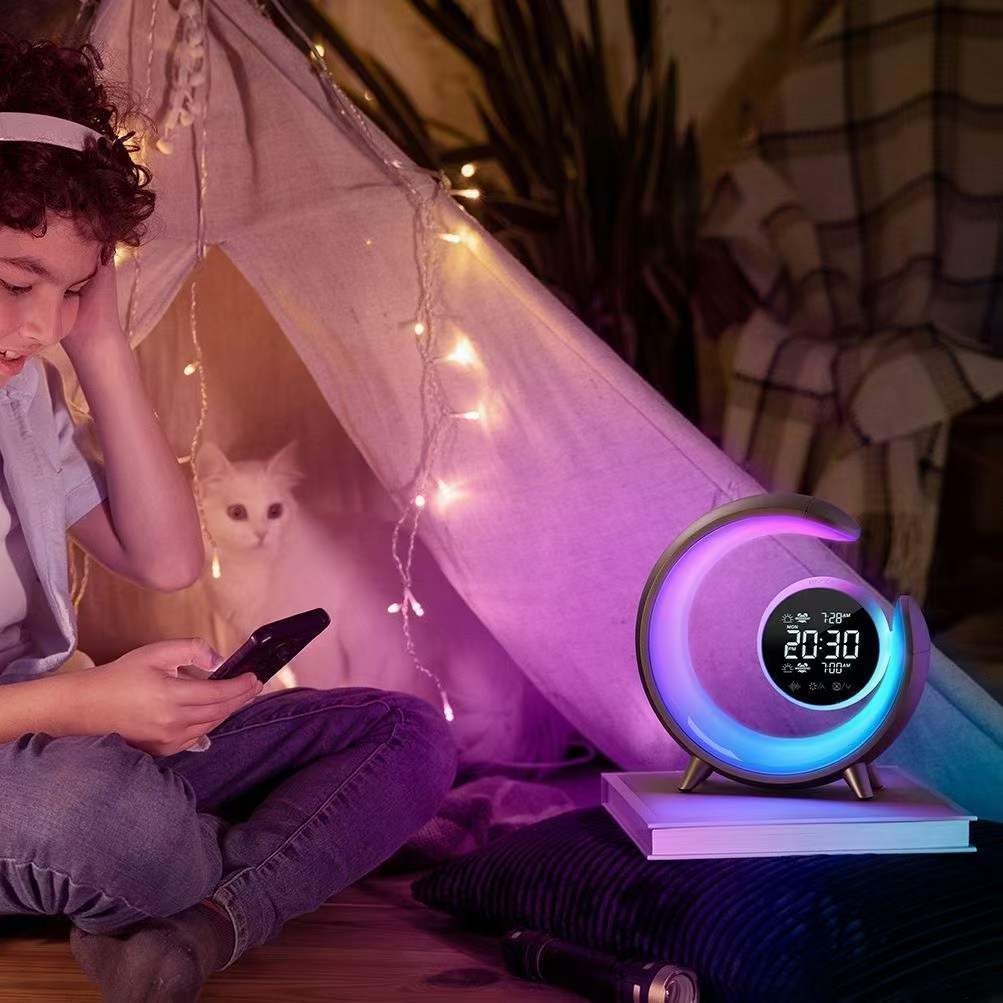 White Noise Dual Alarm Clock Dual Wake-up Touch RGB Colorful Sleep promotion technology Bedroom companion with RGB lighting perfect gift for christmas thanksgiving black friday halloween all holiday party ocassions at ache