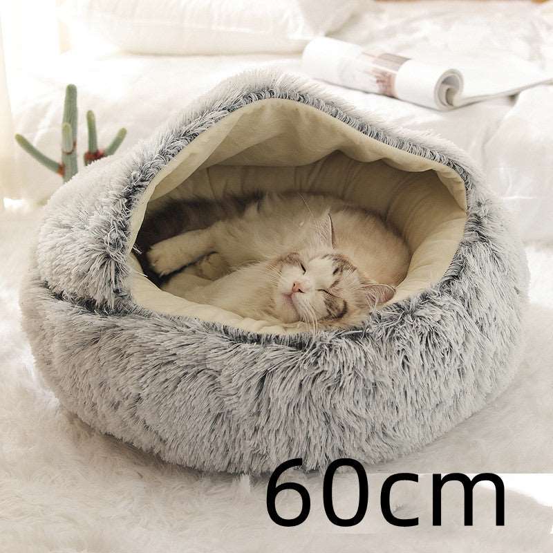 Luxurious 2 in 1 Pet Bed with Warmth, Style, and Comfort for Cats and Dogs