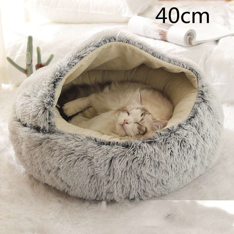 Luxurious 2 in 1 Pet Bed with Warmth, Style, and Comfort for Cats and Dogs